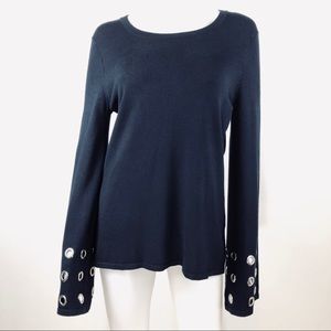 NWOT- Carmen Marc Valvo Long Sleeves sweater Top M